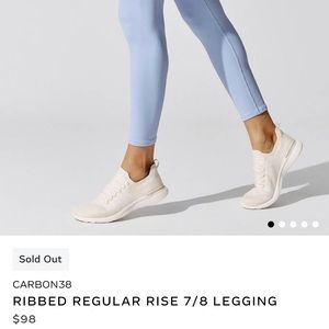 Carbon38 ribbed powder blue leggings (S) worn once